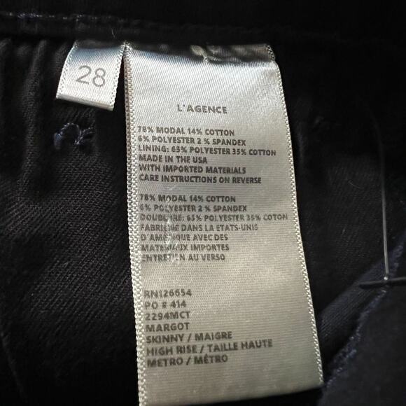 L'AGENCE Blue High-Rise Skinny Leg Jeans, US28 - Picture 5 of 7